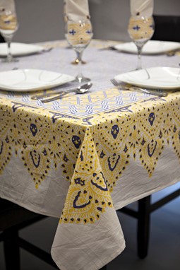 Wholesale Square Geo Persian Tablecloth from India Arts