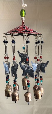 Elephant Carousel Chime W/ Beads