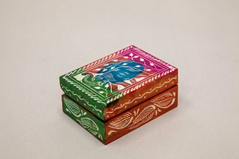 Wholesale Tie Dye Soapstone Elephant Box from India Arts