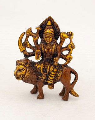 Durga Sitting On Lion