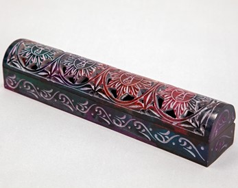 Wholesale Tie Dye Soapstone Sun Incense Burner Box