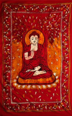 Batik Buddha Under The Tree