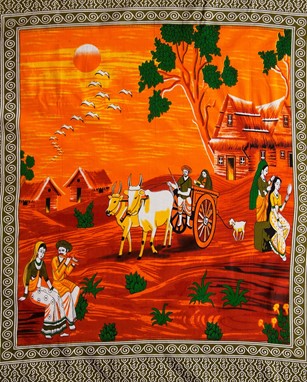 Rajesthani Folk Design Tapestry