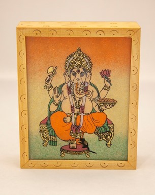Ganesh Box With Stone Inlay