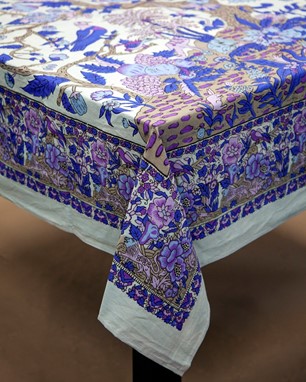 Wholesale handmade Square Tree Of Life Tablecloth from India Arts