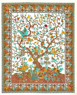 Vertical Tree Of Life Tapestry