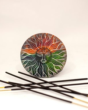 Tie Dye Sun Incense Plate