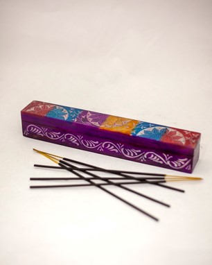 Wholesale Soapstone Tie Dye Incense Burner Box