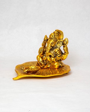 Wholesale Gold Ganesh Cone Incense Burner from India Arts