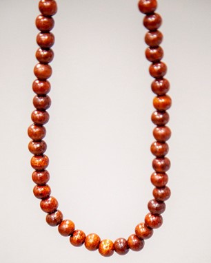 Natural Wood 108 Bead Mala