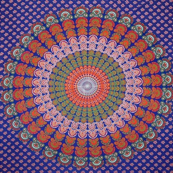 Peacock Mandala Tapestry