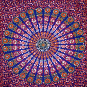 Peacock Mandala Tapestry