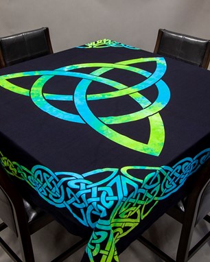 Wholesale Square Celtic Triquetra Print Tablecloth