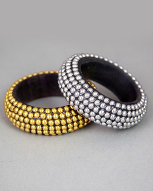 Bangle With Metal Beads