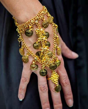 Bracelet W/ One Ring And Coins