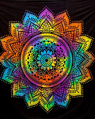 Tie Dye Mandala Tapestry