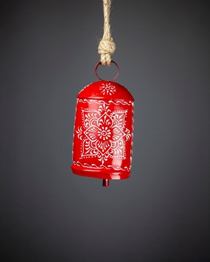 Wholesale 8.5 Inch Hand Painted Hanging Tin Bell