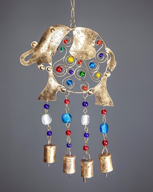 Wholesale Beaded Elephant Wind Chime With Bells