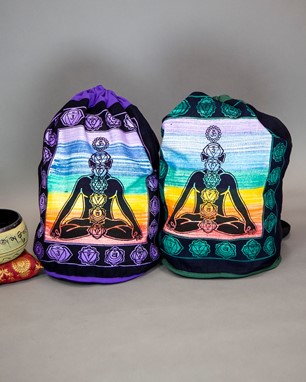 Wholesale Cotton 7 Chakra Backpack from India Arts