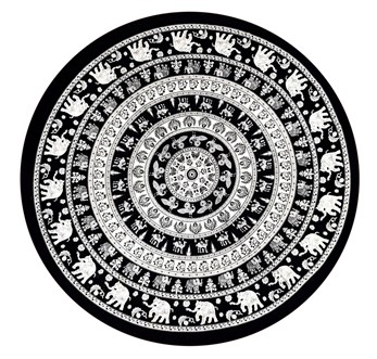 Elephant Mandala Tablecloth