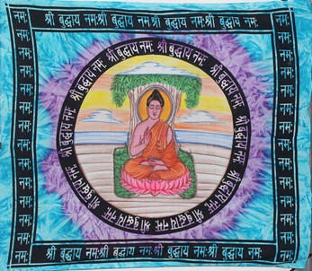 Tie Dye Buddha Print Tapestry