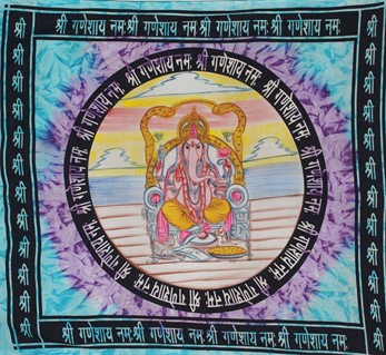 Tie Dye Ganesha Tapestry