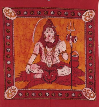 Wax Batik Shiva Tapestry