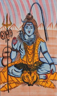 Hand brushed Shiva Wall Hanging