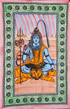 Hand brushed Shiva Wall Hanging