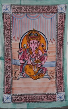 Handbrushed Ganesha Tapestry