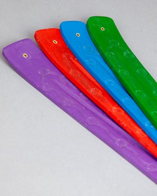 Wholesale Colorful Carved Wood Incense Burners from India Arts