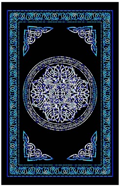 Celtic Circular Knot Overprint Tapestry