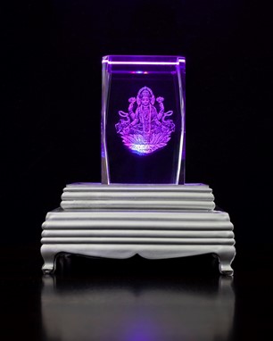 Crystal Laxmi W/ Light Up Stand