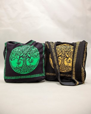 Celtic Tree Hobo Bag With Birds