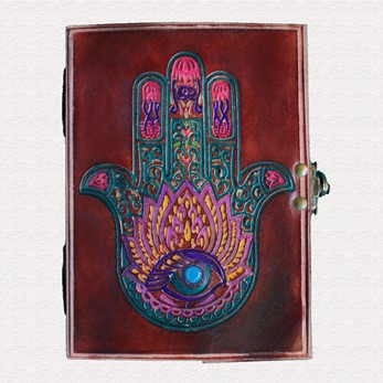 Wholesale Leather Hand Of Fatima Journal from India Arts