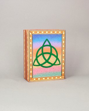 Celtic Triquetra Box With Stone Inlay