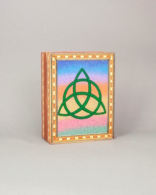 Wholesale Celtic Triquetra Box With Stone Inlay from India Arts