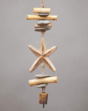 Wood and Stone Chime W/ Bell