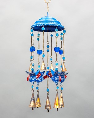 Wholesale Bird Windchime W/ Glass Beads from India