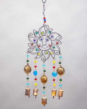 Wholesale Sun Windchime With Glass Beads From India
