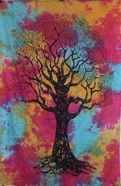 Tie Dye Tree Tapestry