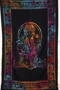 Tie Dye Ganesh Tapestry