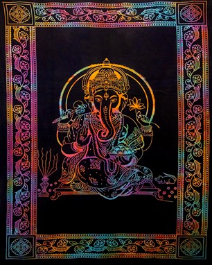 Tie Dye Ganesh Tapestry