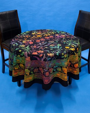 Tie Dye French Floral Tablecloth