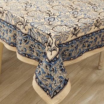 Wholesale Square Traditional Handblocked Tablecloth from India Arts