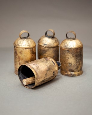 Wholesale 3 Inch Tin Bell With Wood Striker from India Arts
