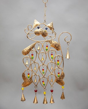 Cat Chime With Beads