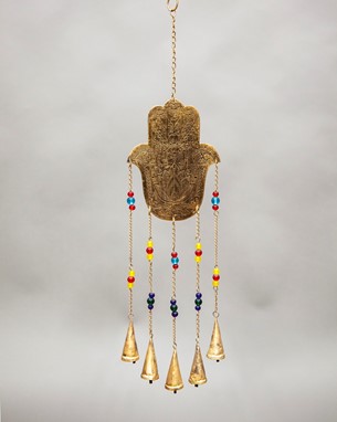 Wholesale Hand Of Fatima Windchime W/ Bells from India