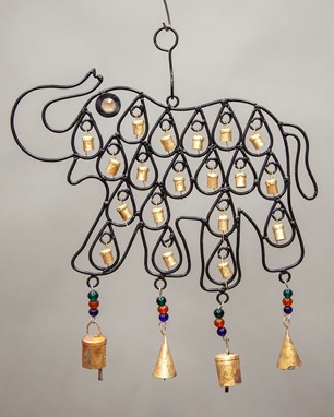 Elephant Chime With Beads