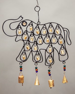 Wholesale Handmade Elephant Windchime With Beads